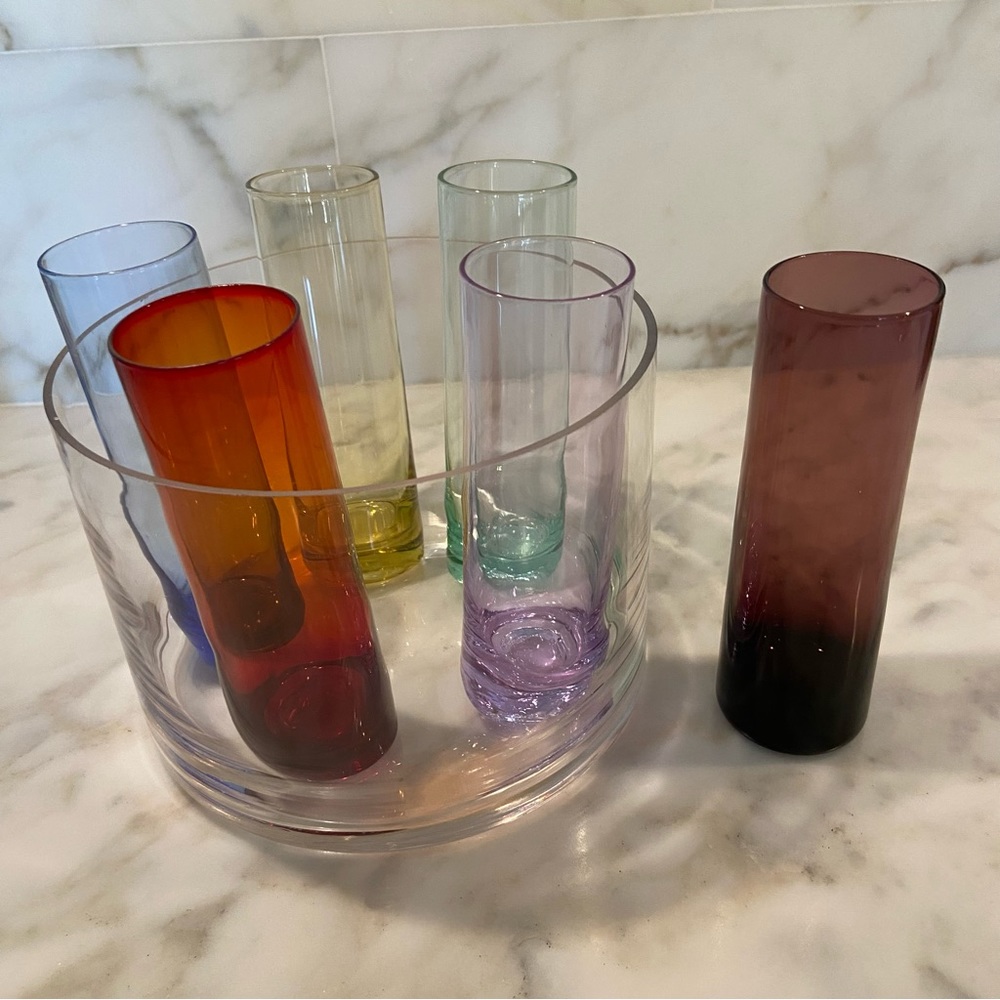 Vodka or Shot Glasses with Icebowl -7pc